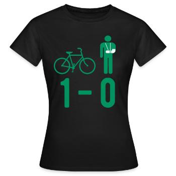 Accident de vélo plâtre fracture fracture - T-shirt Femme - noir - Devant - AI Model Female 172 dark (172cm)