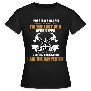 Zimmermann Schreiner Tischler Handwerker Geschenk - Frauen T-Shirt - Schwarz - Vorne - AI Model Female 172 dark (172cm)