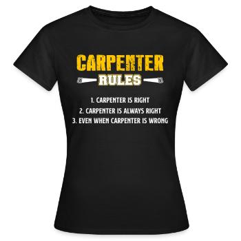 Zimmermann Schreiner Tischler Handwerker Geschenk - Frauen T-Shirt - Schwarz - Vorne - AI Model Female 172 dark (172cm)