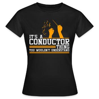Dirigent Maestro Orchester Chor Leiten Geschenk - Frauen T-Shirt - Schwarz - Vorne - AI Model Female 172 dark (172cm)