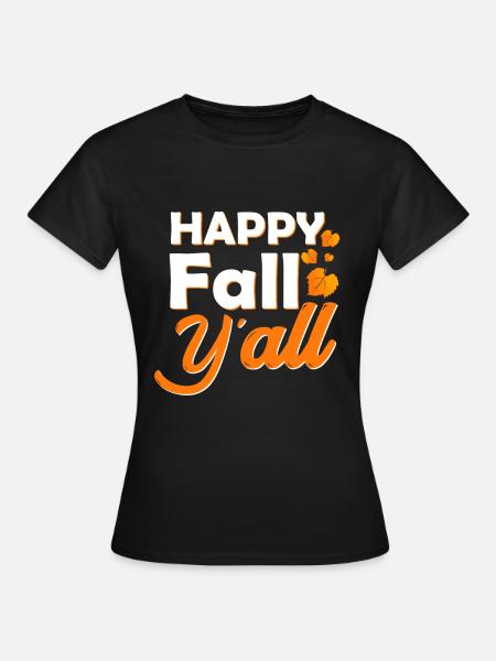 Herbst Geschenk bunte Blätter Regen - Frauen T-Shirt - Schwarz