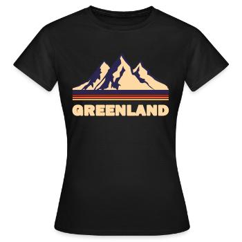 Groenland - T-shirt Femme - noir - Devant - AI Model Female 172 dark (172cm)