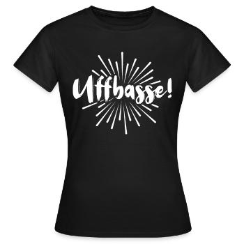 Uffbasse Mannheimer Dialecte Mannheim - T-shirt Femme - noir - Devant - AI Model Female 172 dark (172cm)
