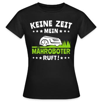 Mähroboter Garten Rasenmäher Geschenk - Frauen T-Shirt - Schwarz - Vorne - AI Model Female 172 dark (172cm)