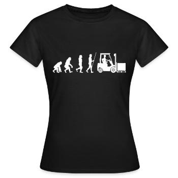 Chariot élévateur Chariot Élévateur Evolutions Élévateur - T-shirt Femme - noir - Devant - AI Model Female 172 dark (172cm)