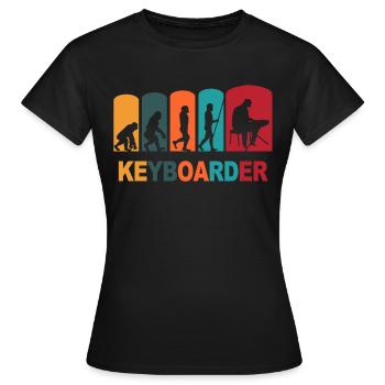 Keyboarder Evolutions Keyboard player - Women's T-Shirt - black - Front - AI Model Female 172 dark (172cm)