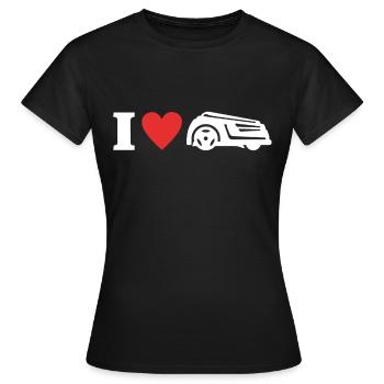 Mähroboter Rasenmäher Roboter Mäher - Frauen T-Shirt - Schwarz - Vorne - AI Model Female 172 dark (172cm)