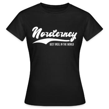 Norderney Insel Sprüche - Frauen T-Shirt - Schwarz - Vorne - AI Model Female 172 dark (172cm)
