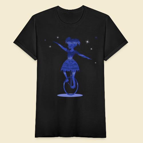 Einrad Girl blau - Frauen T-Shirt