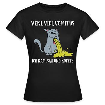 Veni Vidi Vomitus - Frauen T-Shirt - Schwarz - Vorne - AI Model Female 172 dark (172cm)