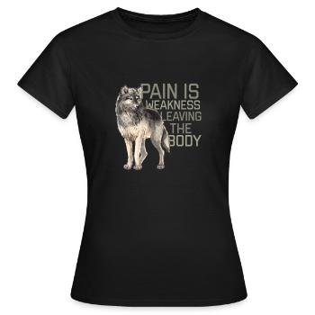 La douleur est faiblesse - T-shirt Femme - noir - Devant - AI Model Female 172 dark (172cm)