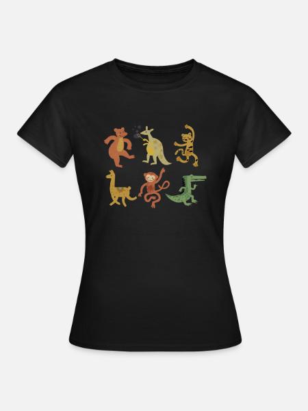 Animals - Dame-T-shirt - sort