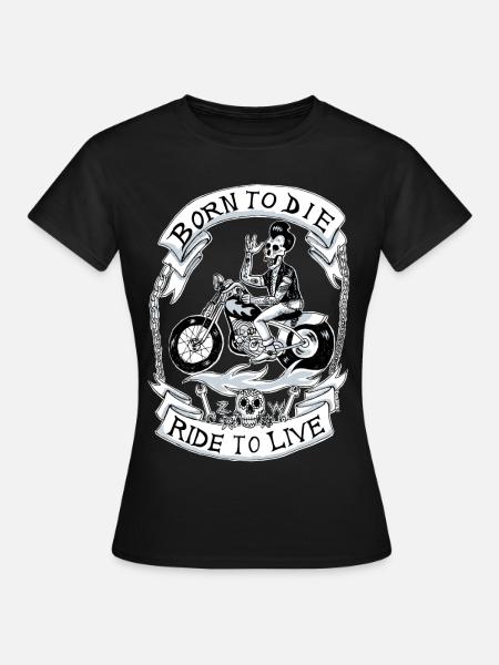 moto borntoride - T-shirt Femme - noir