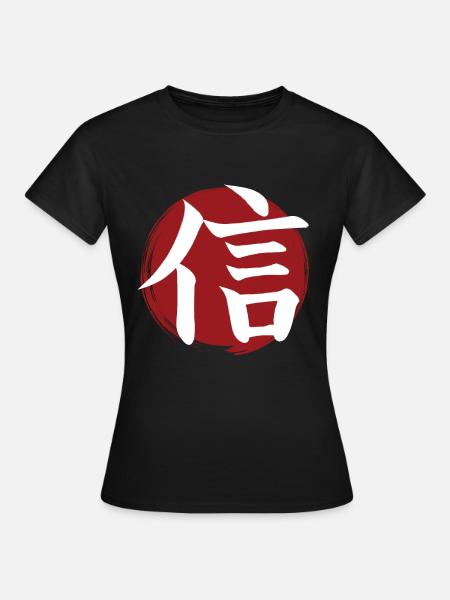 Glaubens-Kanji - Frauen T-Shirt - Schwarz