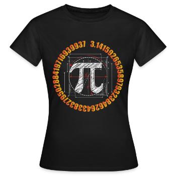 Pi Day Skizze - Frauen T-Shirt - Schwarz - Vorne - AI Model Female 172 dark (172cm)