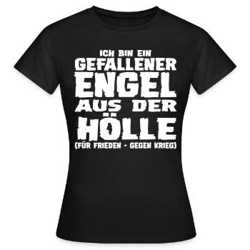 Gefallener Engel aus der Hölle - Frauen T-Shirt - Schwarz - Vorne - AI Model Female 172 dark (172cm)