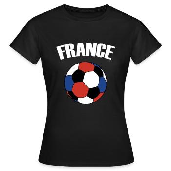 Frankreich-Fußballfan - Frauen T-Shirt - Schwarz - Vorne - AI Model Female 172 dark (172cm)
