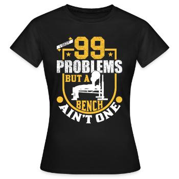 bench Press - Women's T-Shirt - black - Front - AI Model Female 172 dark (172cm)