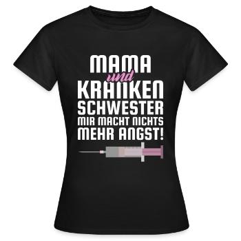 Krankenschwester Mutter - Frauen T-Shirt - Schwarz - Vorne - AI Model Female 172 dark (172cm)