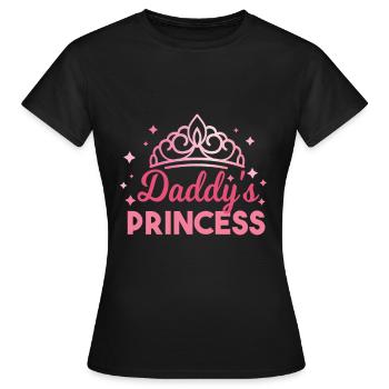 Papas Prinzessin Daddy's Princess Mädchen Frauen - Frauen T-Shirt - Schwarz - Vorne - AI Model Female 172 dark (172cm)