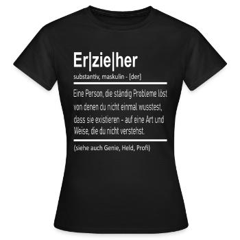 Erzieher Erziehung - Frauen T-Shirt - Schwarz - Vorne - AI Model Female 172 dark (172cm)