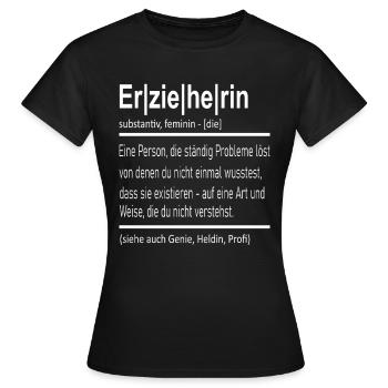 Erzieherin Erziehung - Frauen T-Shirt - Schwarz - Vorne - AI Model Female 172 dark (172cm)