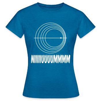 Physique humour pour l’effet doppler geek - T-shirt Femme - bleu saphir antique chiné - Devant - AI Model Female 172 dark (172cm)