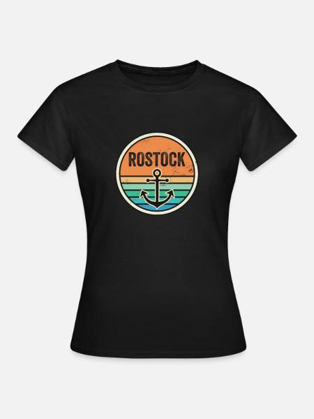 Rostocker Warnemünde Rostock Ostsee - Frauen T-Shirt - Schwarz