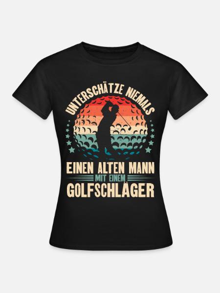 Golf Golfer - Frauen T-Shirt - Schwarz