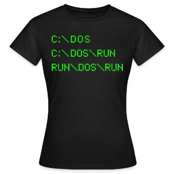 DOS - T-shirt Femme - noir - Devant - AI Model Female 172 dark (172cm)