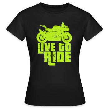Motorrad Biker Motorsport Geschenk - Frauen T-Shirt - Schwarz - Vorne - AI Model Female 172 dark (172cm)