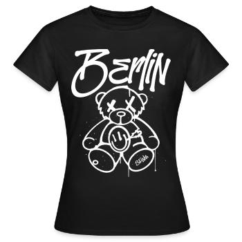 Cadeau de mascotte d’ours de Berlin de style berlinois - T-shirt Femme - noir - Devant - AI Model Female 172 dark (172cm)
