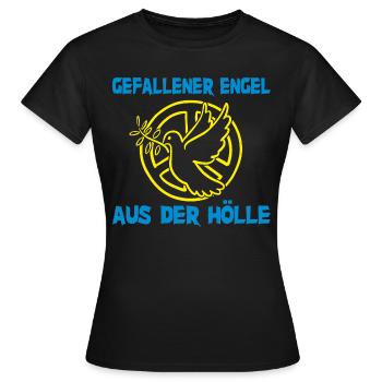 Gefallener Engelaus der Hölle - Frauen T-Shirt - Schwarz - Vorne - AI Model Female 172 dark (172cm)