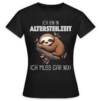 Altersteilzeit ATZ - Frauen T-Shirt - Schwarz - Vorne - AI Model Female 172 dark (172cm)