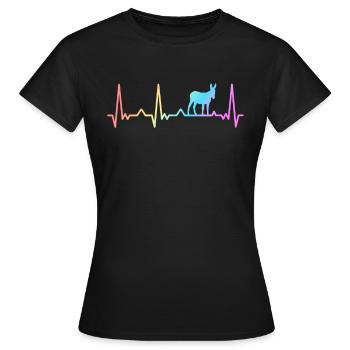 Âne âne mulet mulet mulet - T-shirt Femme - noir - Devant - AI Model Female 172 dark (172cm)