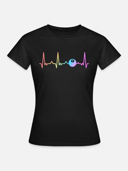 Billard Poolbillard - Frauen T-Shirt - Schwarz