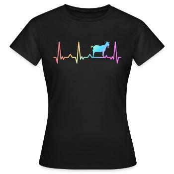 Chèvre Chèvres Chèvre Chèvre - T-shirt Femme - noir - Devant - AI Model Female 172 dark (172cm)