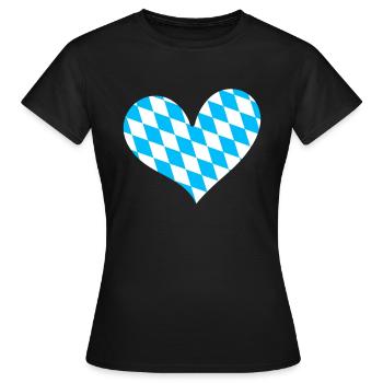 Land libre de Bavière Bavière - T-shirt Femme - noir - Devant - AI Model Female 172 dark (172cm)
