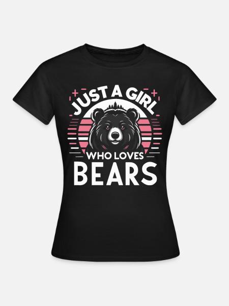 Bär Grizzlybär Braunbär Bären - Frauen T-Shirt - Schwarz