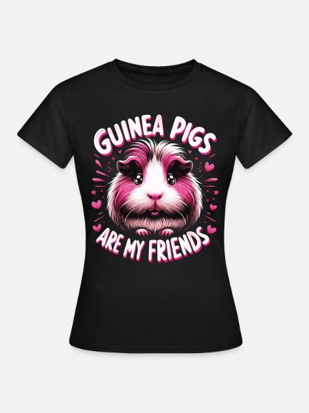 Meerschweinchen - Frauen T-Shirt - Schwarz