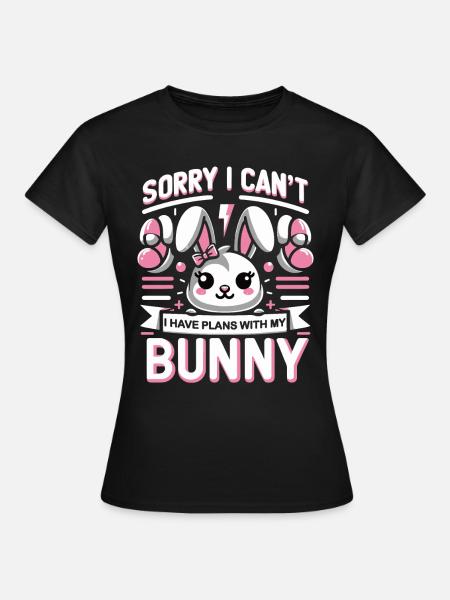 Hase Häschen Tier Haustier Hasen - T-shirt dam - svart