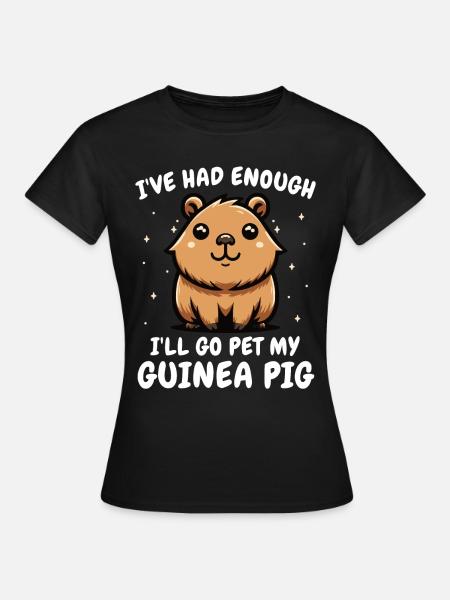 Meerschweinchen - Frauen T-Shirt - Schwarz