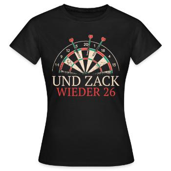 Dart Darts Dartspieler Dartsport - Frauen T-Shirt - Schwarz - Vorne - AI Model Female 172 dark (172cm)