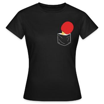 Tischtennis Tischtennisspieler - Frauen T-Shirt - Schwarz - Vorne - AI Model Female 172 dark (172cm)