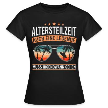 Retraite partielle ATZ - T-shirt Femme - noir - Devant - AI Model Female 172 dark (172cm)