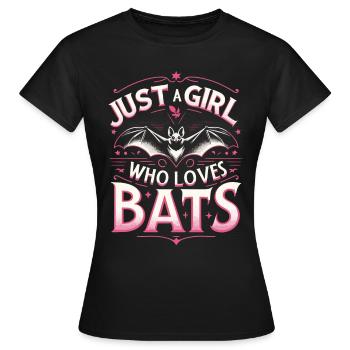 Fledermaus Nachtaktiv Vogel - Frauen T-Shirt - Schwarz - Vorne - AI Model Female 172 dark (172cm)