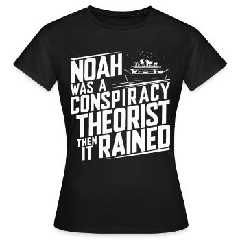 Conspiracy theorist conspiracy theory - Women's T-Shirt - black - Front - AI Model Female 172 dark (172cm)