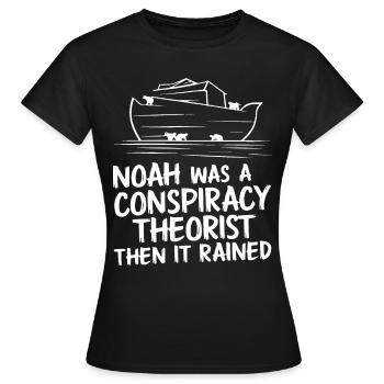 Conspiracy theorist conspiracy theory - Women's T-Shirt - black - Front - AI Model Female 172 dark (172cm)