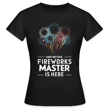 Pyrotechniker Feuerwerk Pyrotechnik - Frauen T-Shirt - Schwarz - Vorne - AI Model Female 172 dark (172cm)
