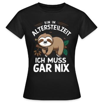 Retraite partielle ATZ - T-shirt Femme - noir - Devant - AI Model Female 172 dark (172cm)